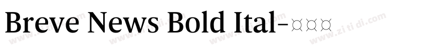 Breve News Bold Ital字体转换